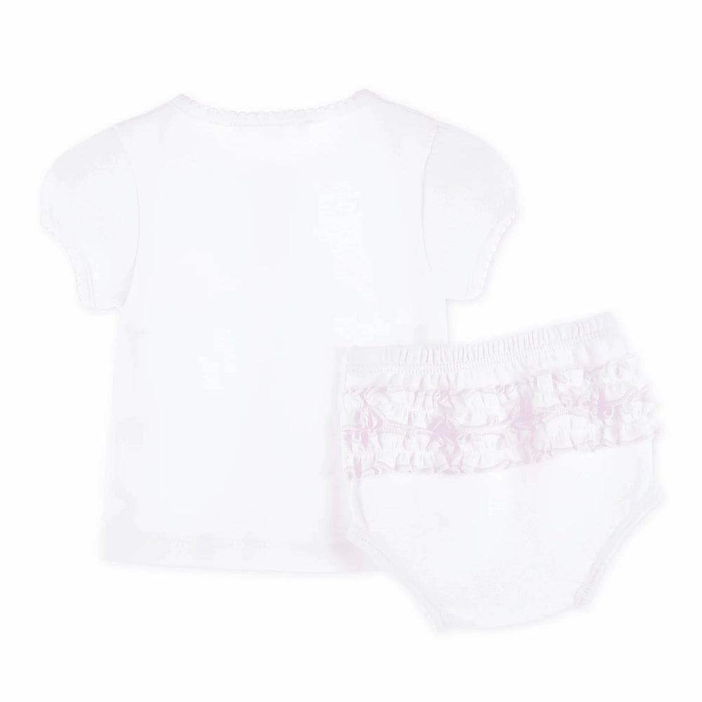 Noah's Ark Ruffle Diaper Cover Set - Pink Girl Set Magnolia Baby 