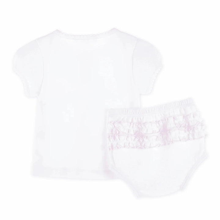 Noah's Ark Ruffle Diaper Cover Set - Pink Girl Set Magnolia Baby 