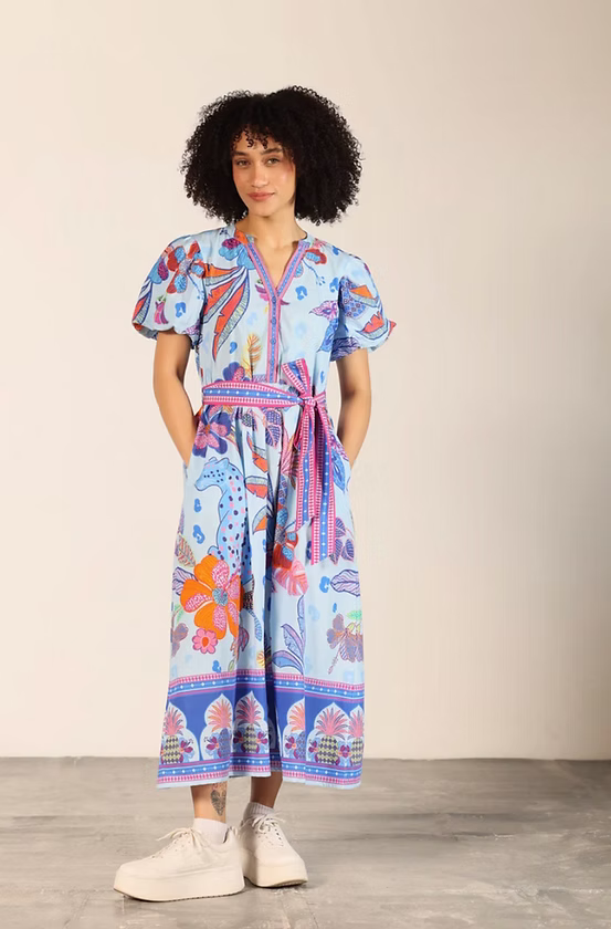 Nova Dress - Azure Safari Womens Dress Maude Vivante 
