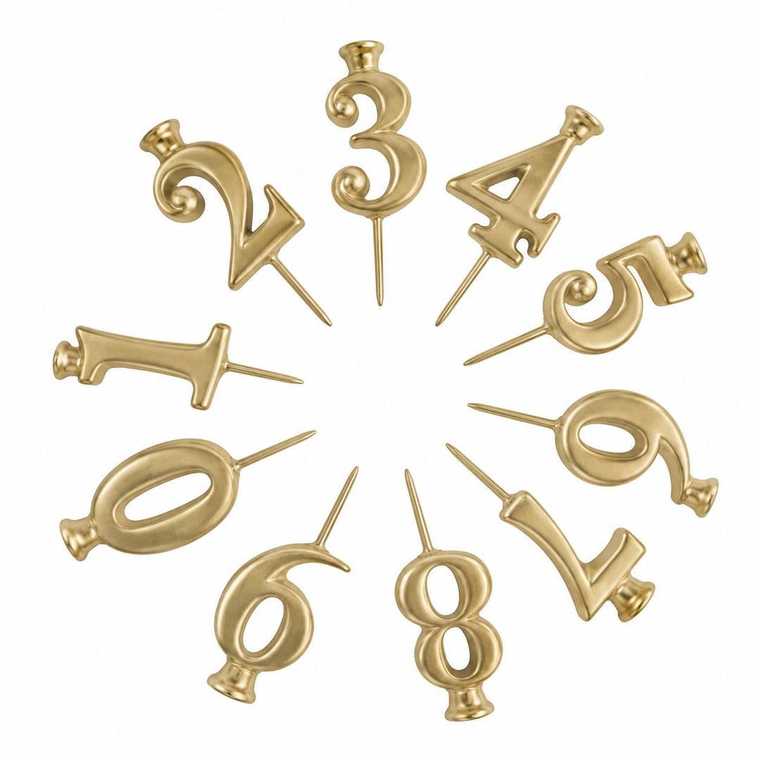 Number Candle Holder Set - Gold Candle Holders Mariposa 