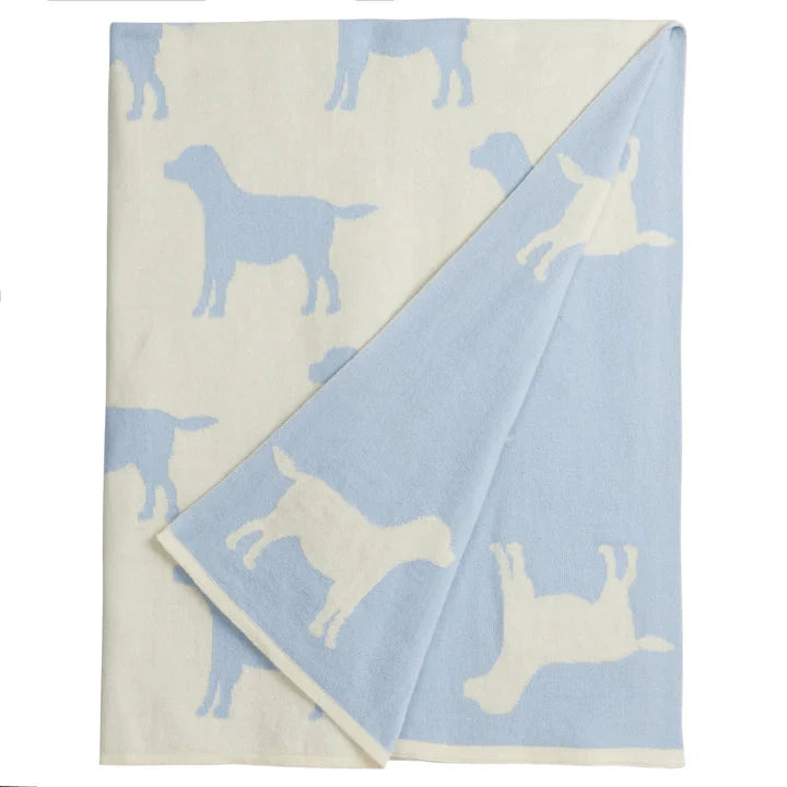 Nursery Blanket - Blue Lab Baby Blanket Little English 