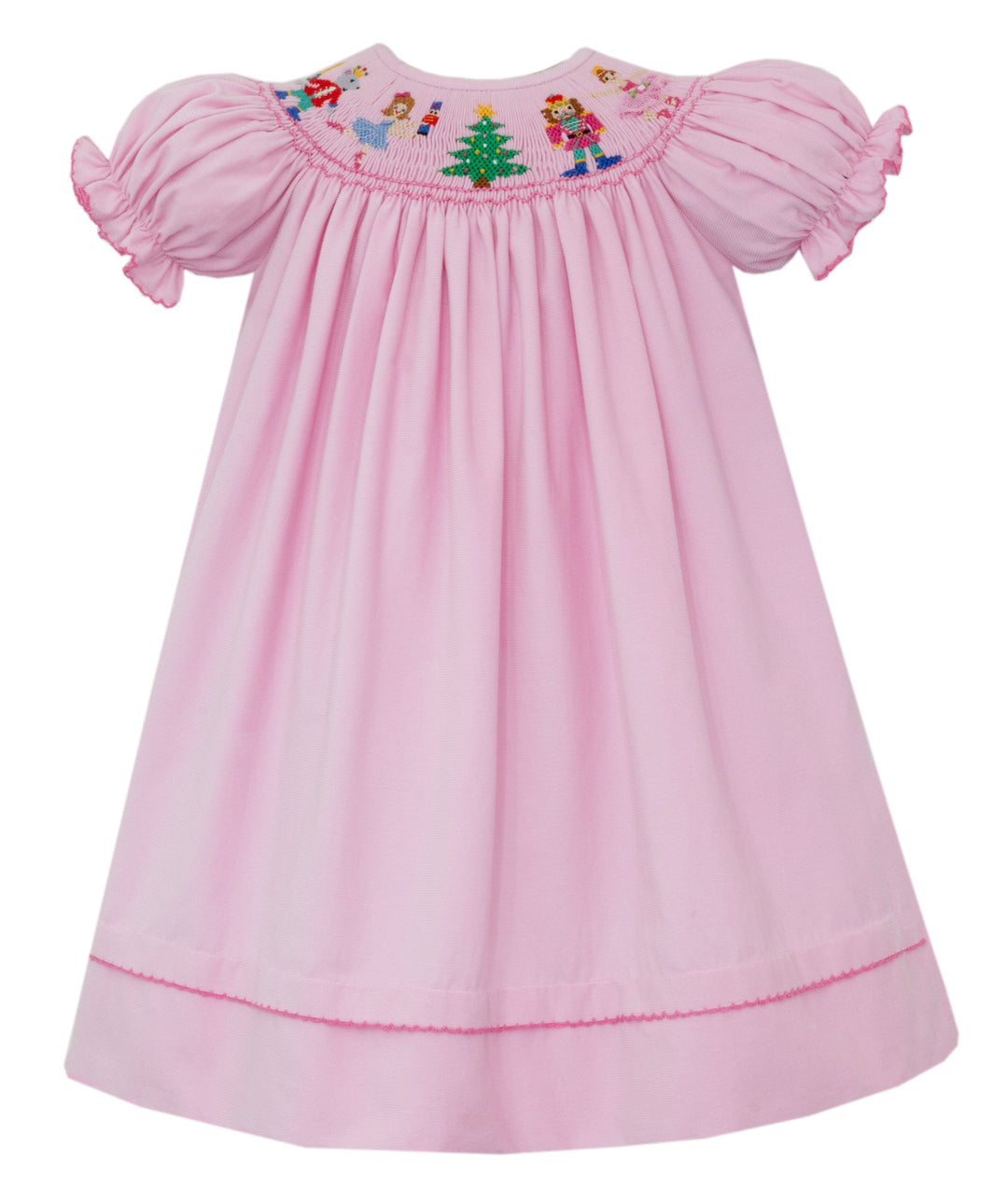 Nutcracker Cord Smocked Bishop Dress Girl Dress Anavini 