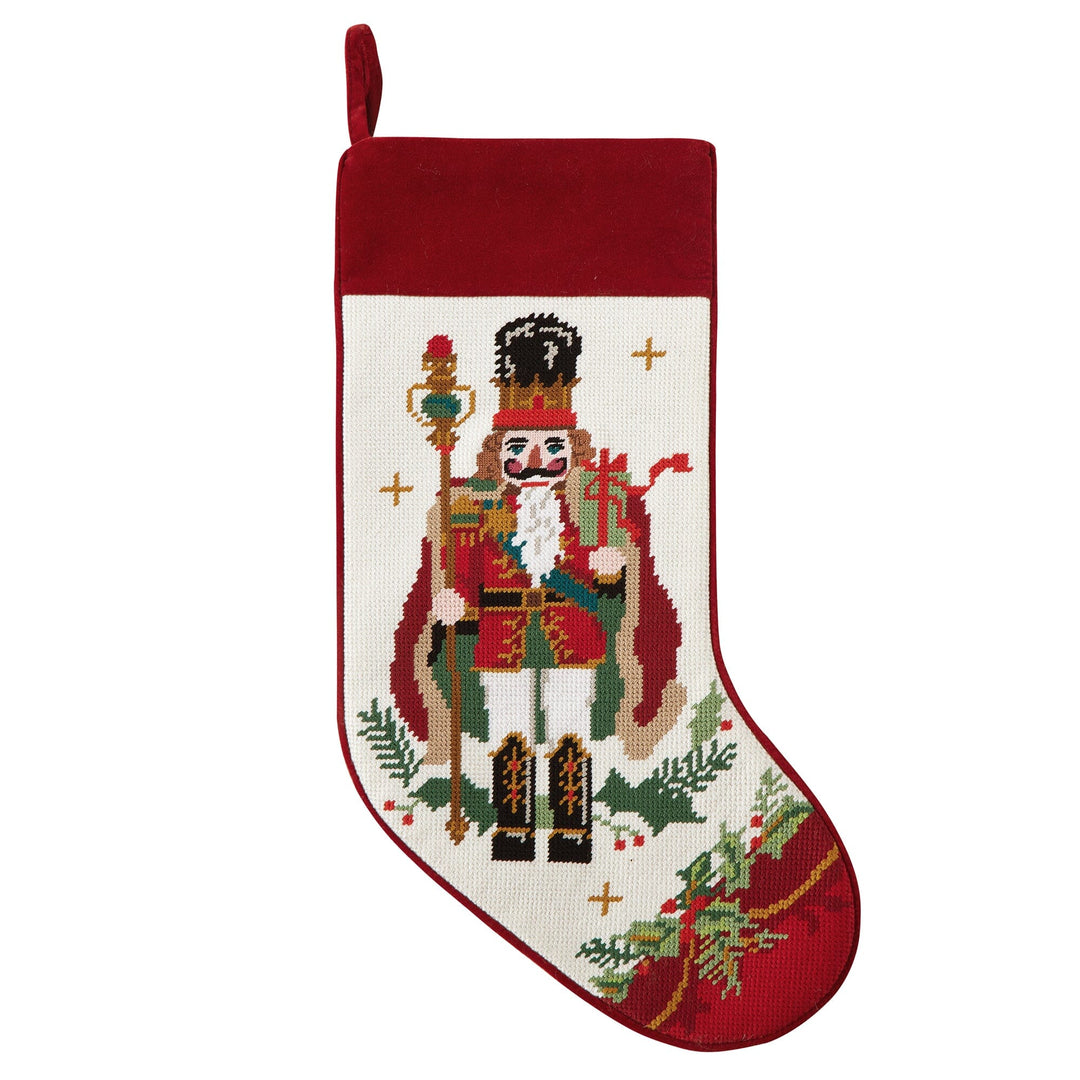 Nutcracker Embroidered Needlepoint Stocking Christmas Stocking Peking Handicraft 