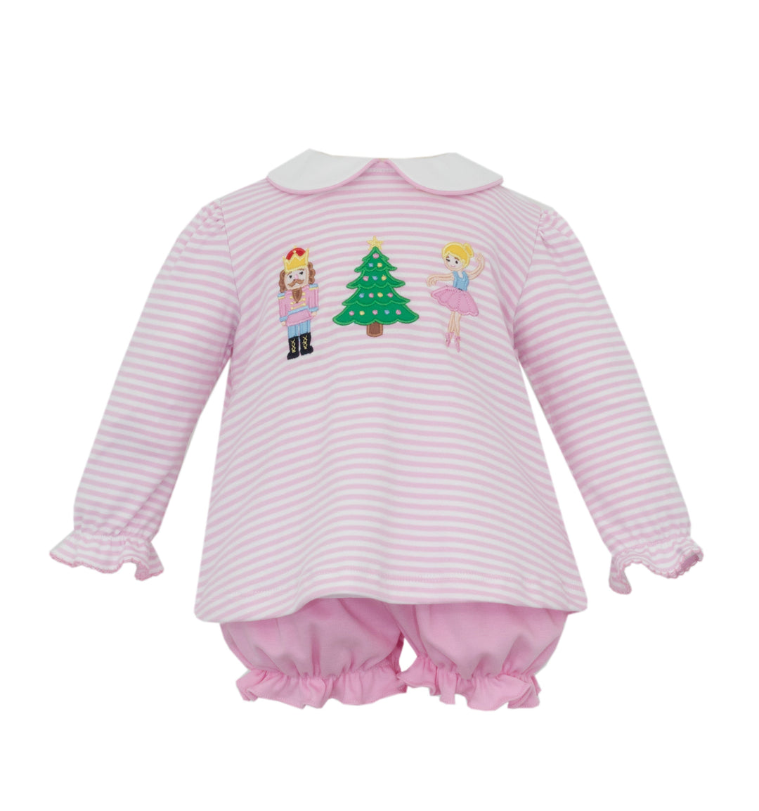 Nutcracker Pink Striped Set Girl Set Claire and Charlie 