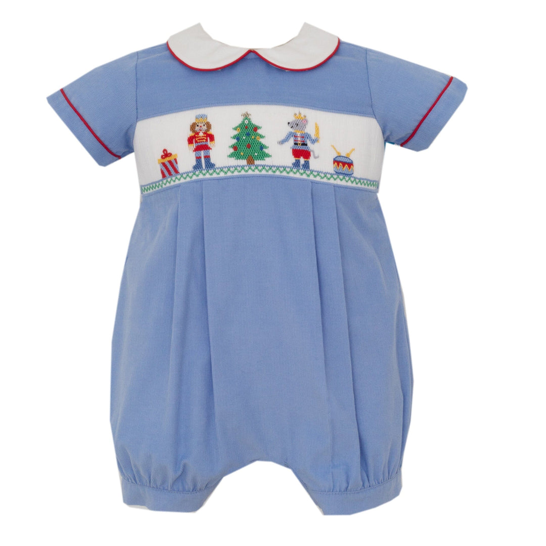 Nutcracker Smocked Corduroy Bubble Boy Bubble Anavini 