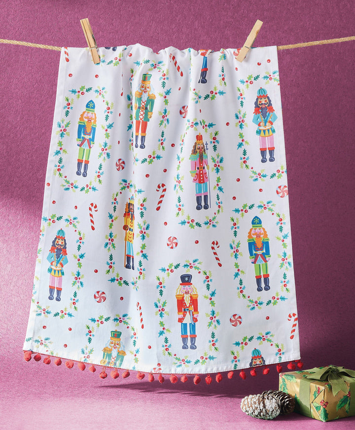 Nutcrackers with Pom Pom Kitchen Towel Kitchen Towel Peking Handicraft 