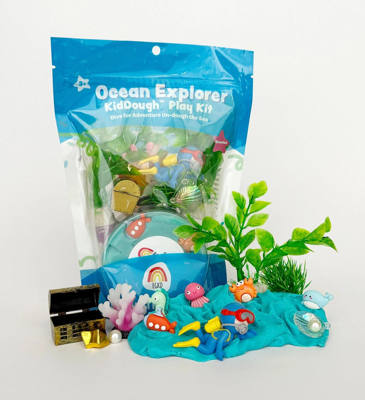 Ocean Explorer (Blue Hawaiian) Kiddough Play Kit Toy Craft Kits Earth Grown KidDoughs 