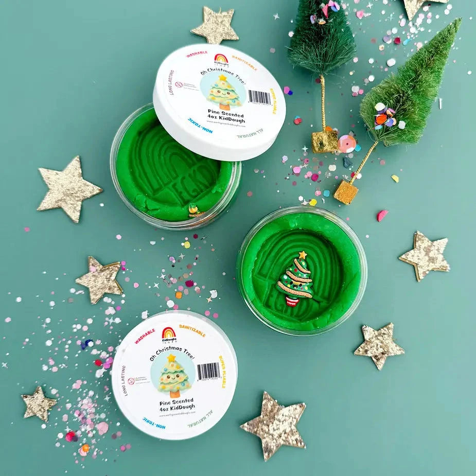Oh Christmas Tree Kiddough - 4 Ounce Toy Craft Kits Earth Grown KidDoughs 
