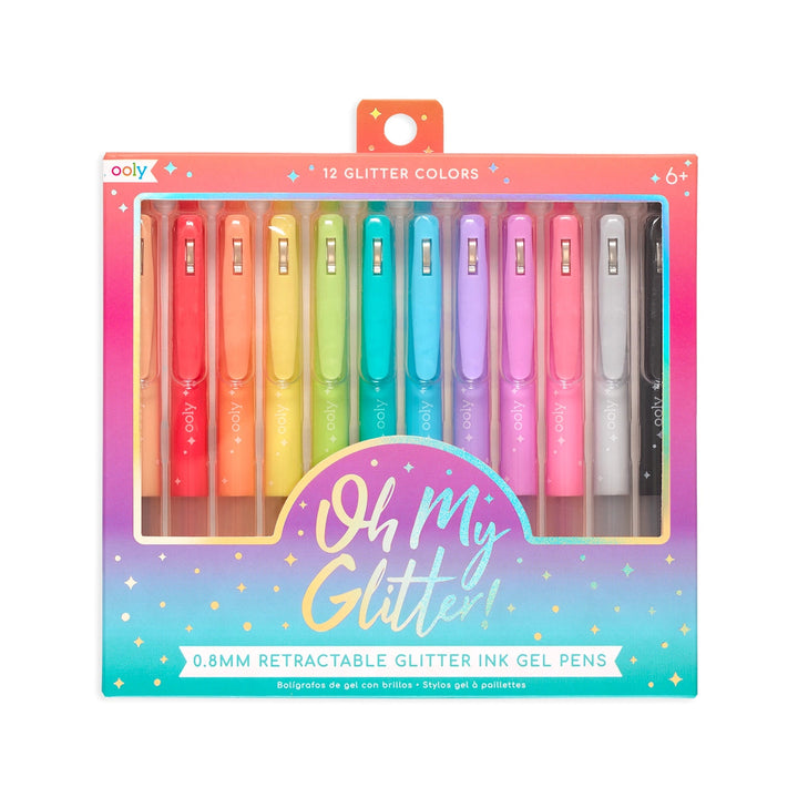 Oh My Glitter! Gel Pens - Set of 12 Coloring Supplies Ooly 