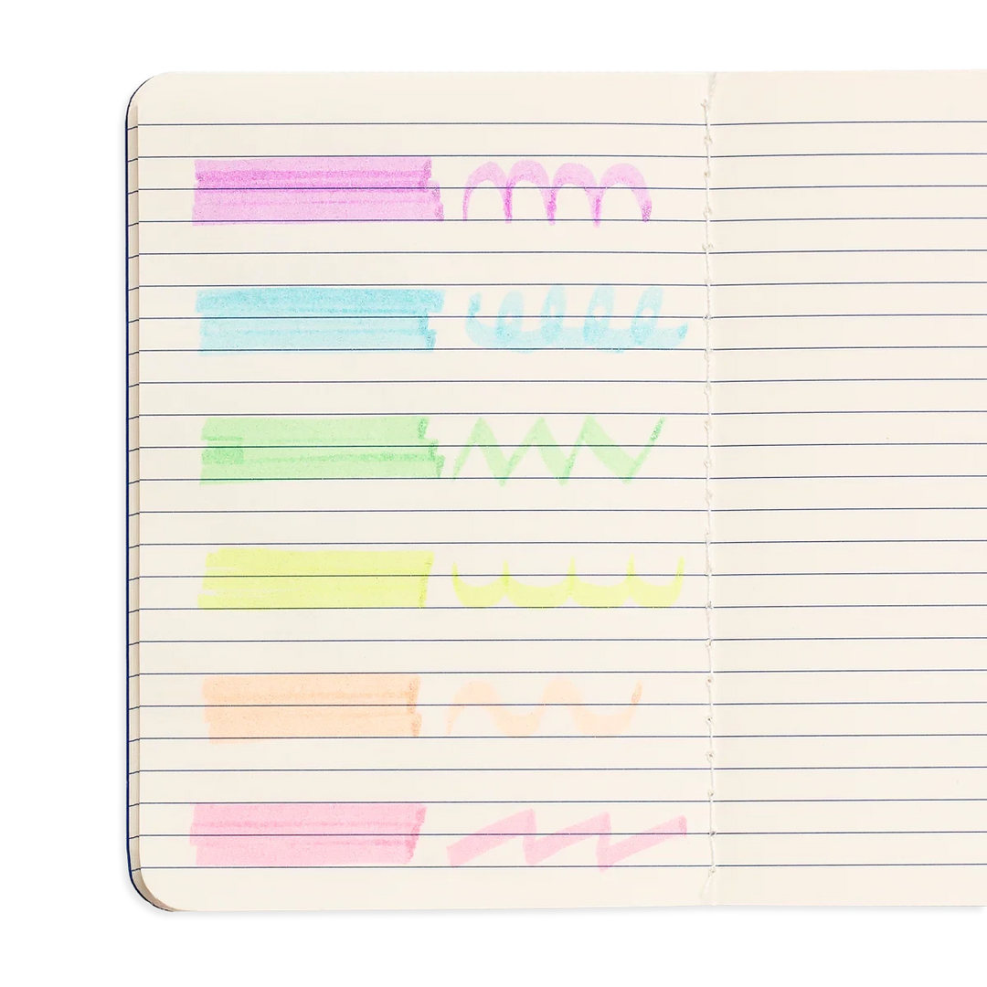 Oh My Glitter! Liquid Glitter Ink Neon Highlighters - Set of 6 Coloring Supplies Ooly 