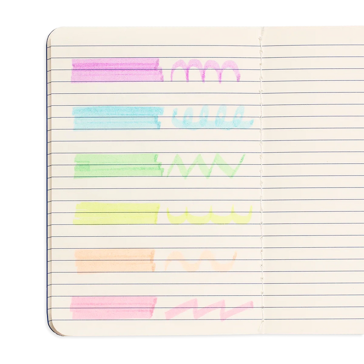 Oh My Glitter! Liquid Glitter Ink Neon Highlighters - Set of 6 Coloring Supplies Ooly 