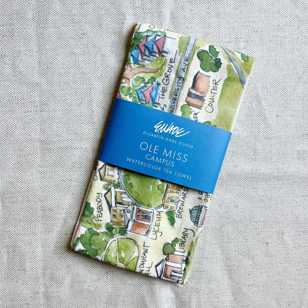 Ole Miss Campus Tea Towel Tea Towels Elizabeth Wade Studio 