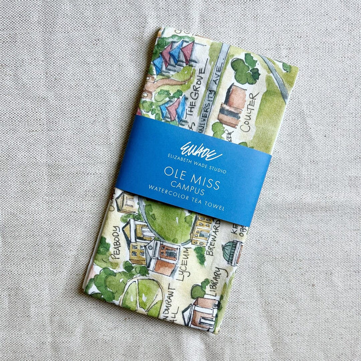 Ole Miss Campus Tea Towel Tea Towels Elizabeth Wade Studio 