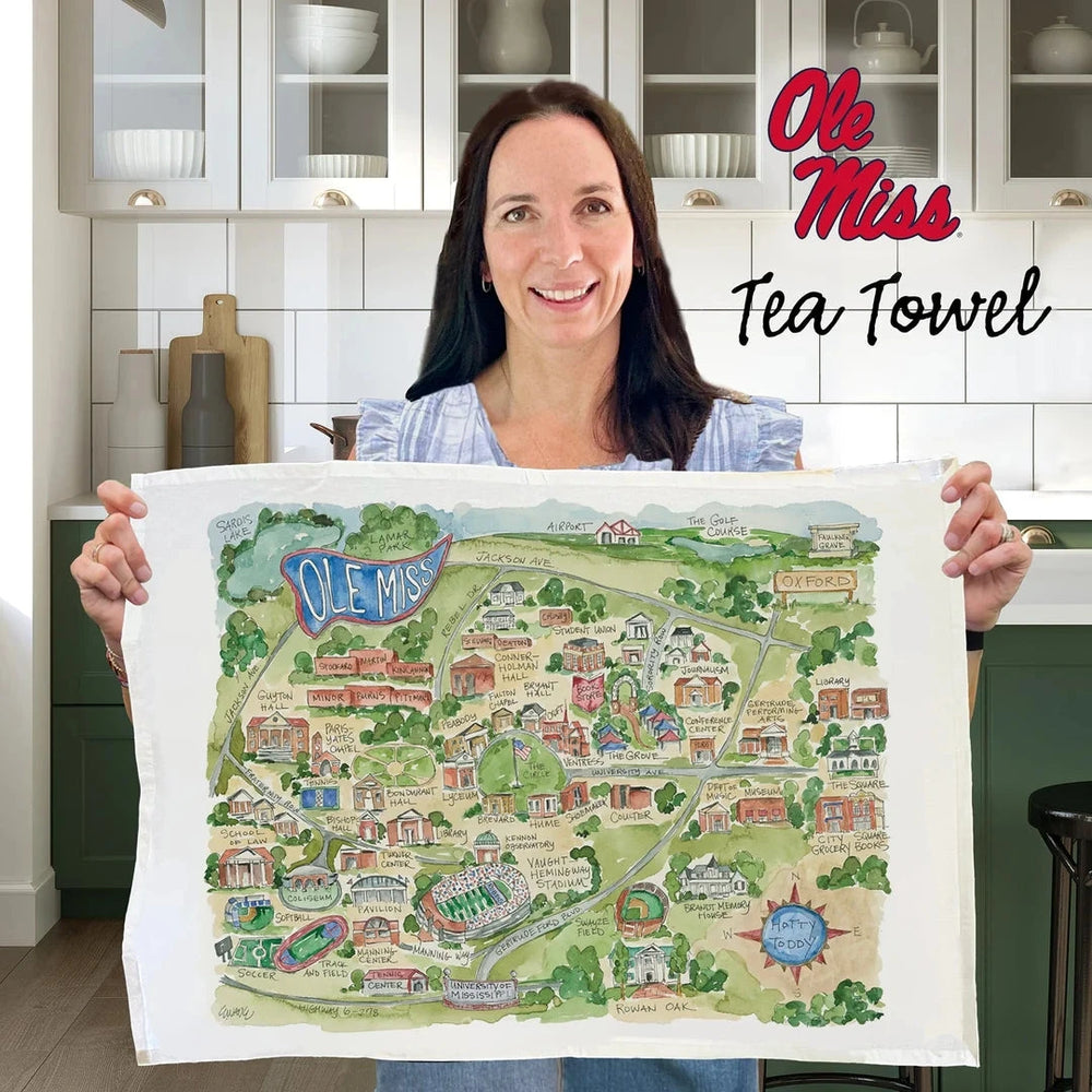 Ole Miss Campus Tea Towel Tea Towels Elizabeth Wade Studio 