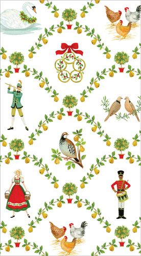 On The Twelfth Day Guest Towel Napkins Guest Towels Caspari 
