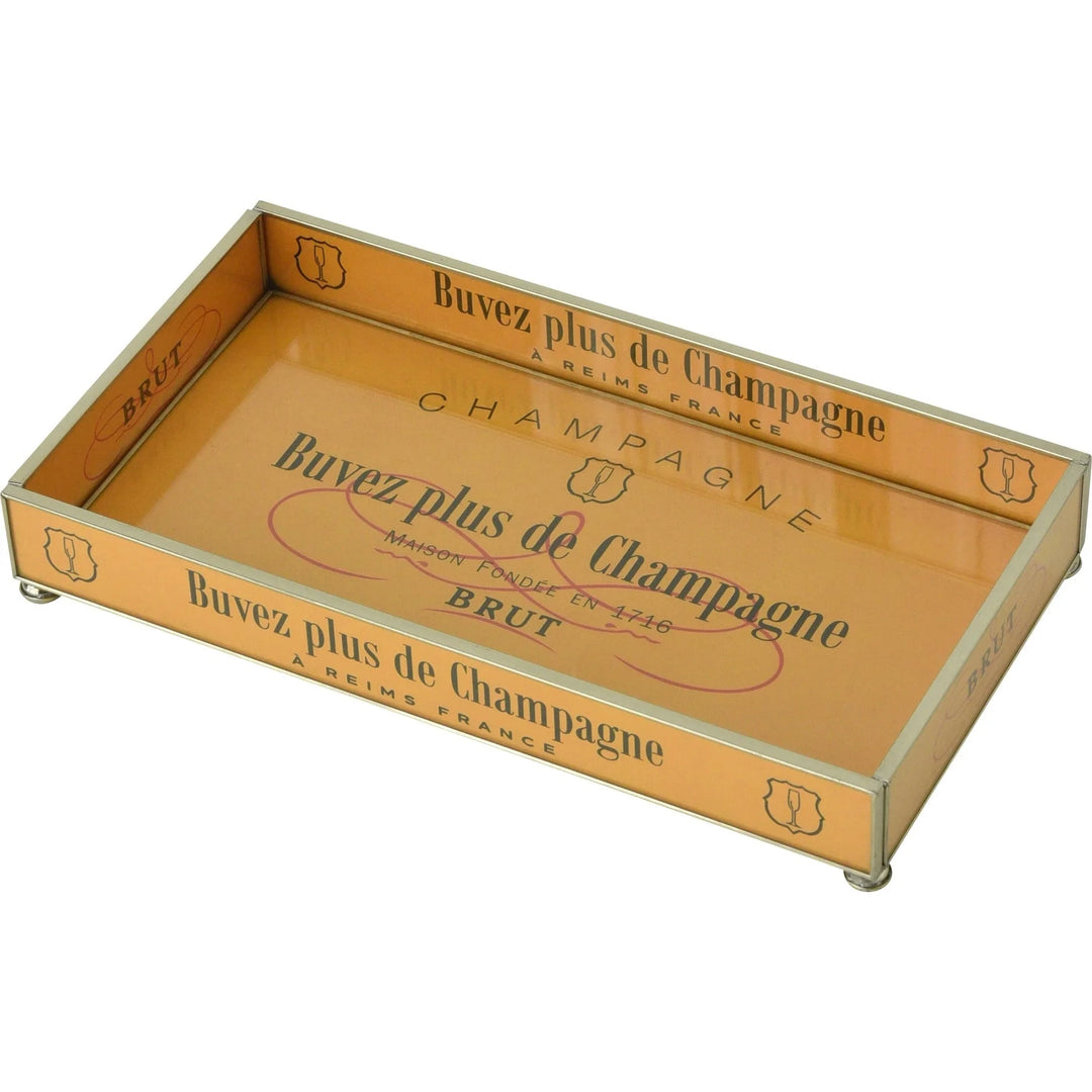 Orange Brut Glass Tray Decorative Tray JM Piers 