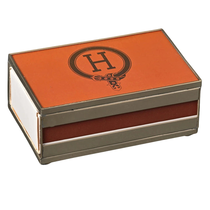 Orange H Matchbox Cover Matches JM Piers 
