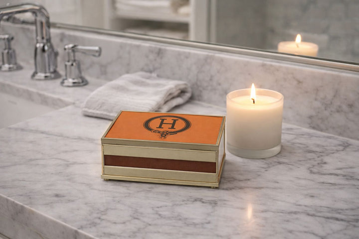 Orange H Matchbox Cover Matches JM Piers 