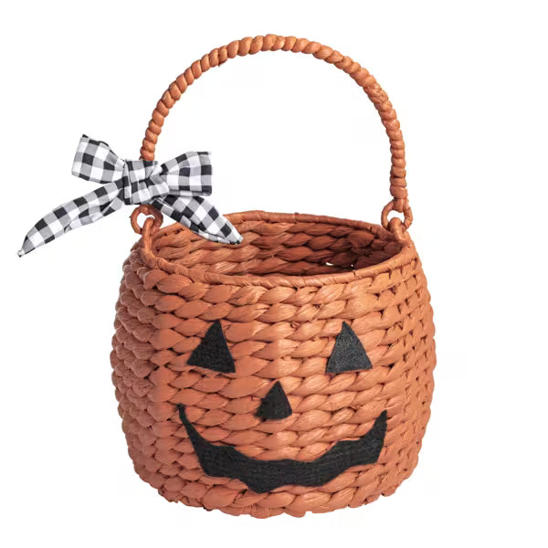 Orange Pumpkin Treat Basket Tote MudPie 