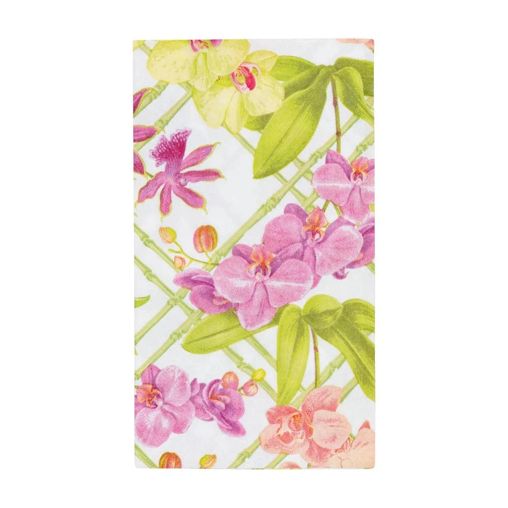 Orchid Conservatory Guest Napkins Guest Towels Caspari 
