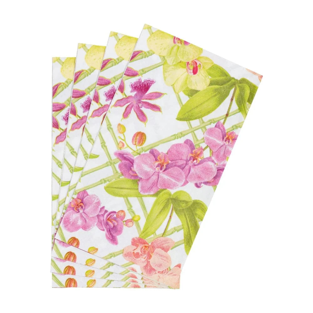 Orchid Conservatory Guest Napkins Guest Towels Caspari 