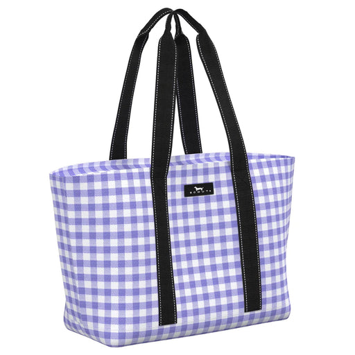 Out N About Zip Top Tote Tote Bag Scout Amethyst & White 