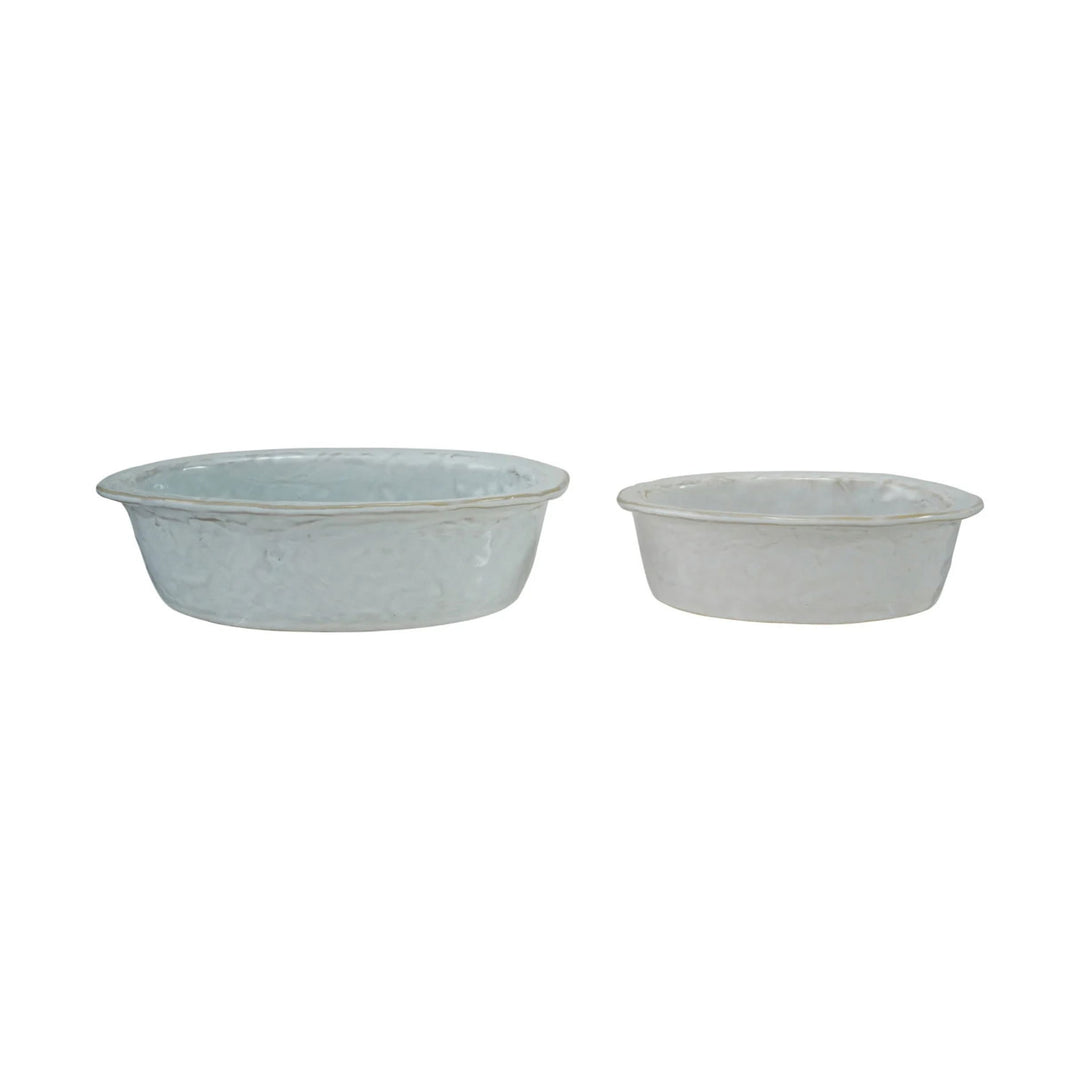 Oval Stoneware Bakers - White Bakeware Creative Co-Op 