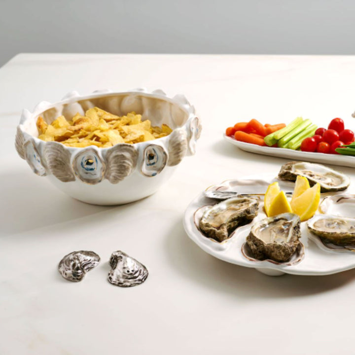 Oyster Rim Bowl Serving Piece MudPie 