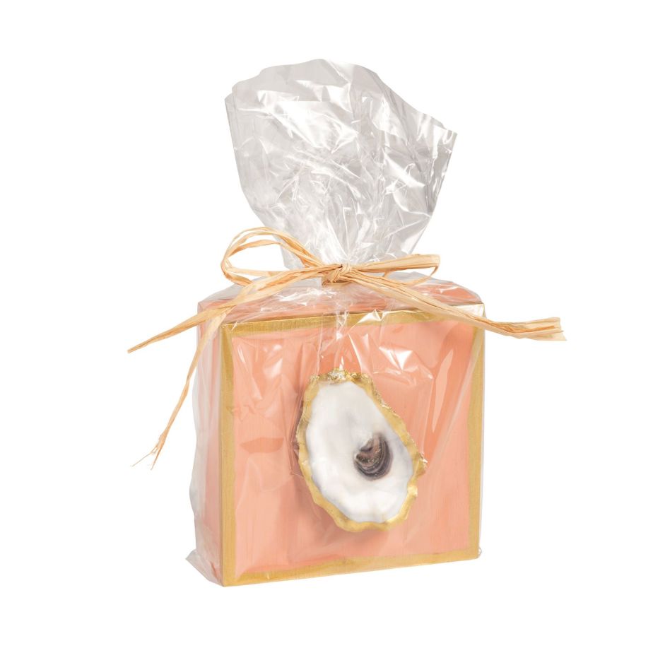 Oyster Shell Plaques Decor MudPie Coral 