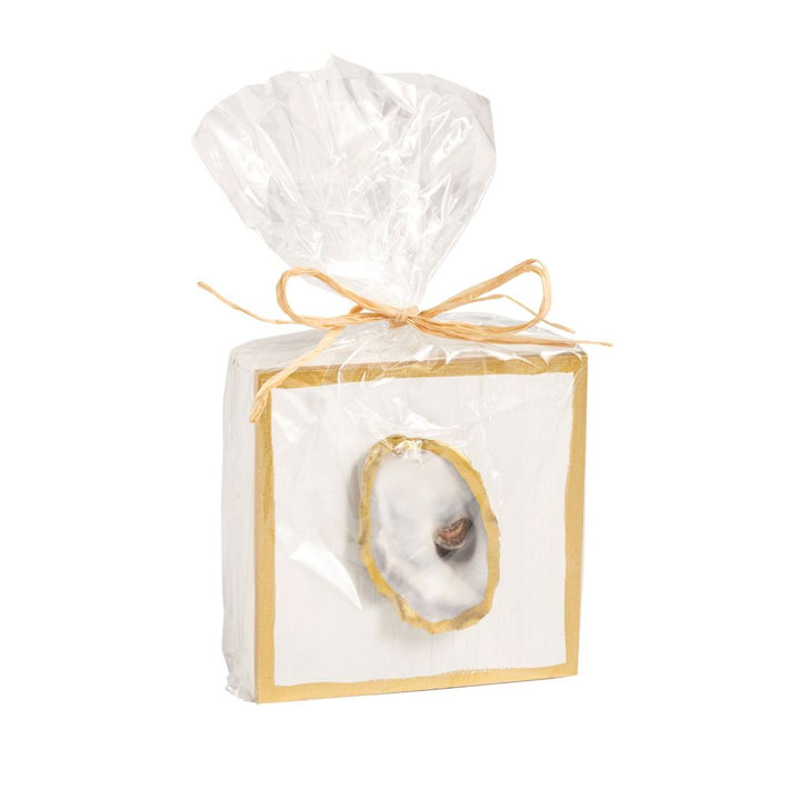 Oyster Shell Plaques Decor MudPie White 