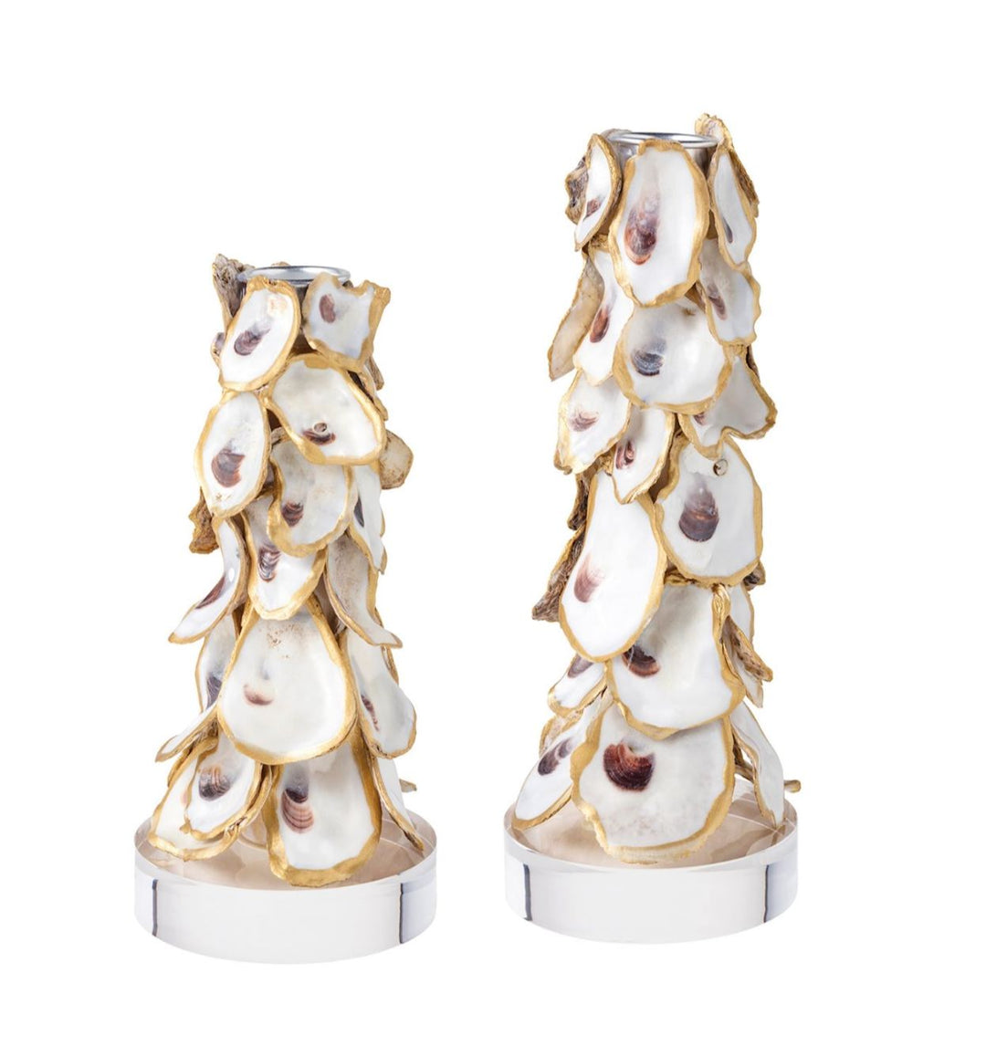 Oyster Taper Candle Holder Candle MudPie 