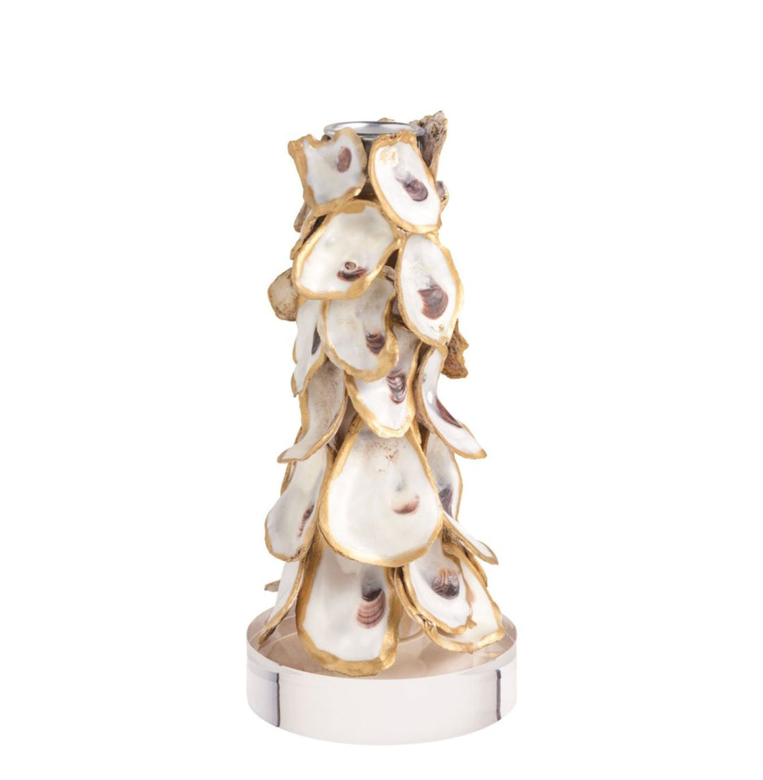 Oyster Taper Candle Holder Candle MudPie Small 