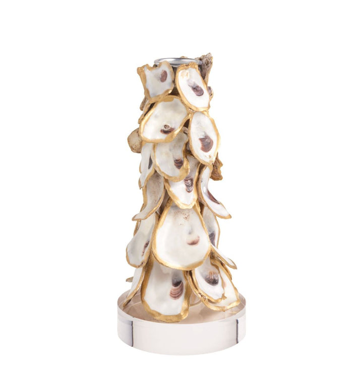 Oyster Taper Candle Holder Candle MudPie Small 