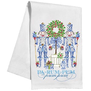 Pa-Rum-Pum Pum Pum Blue Chinoiserie Nutcrackers Kitchen Towel Kitchen Towel Rosanne Beck 