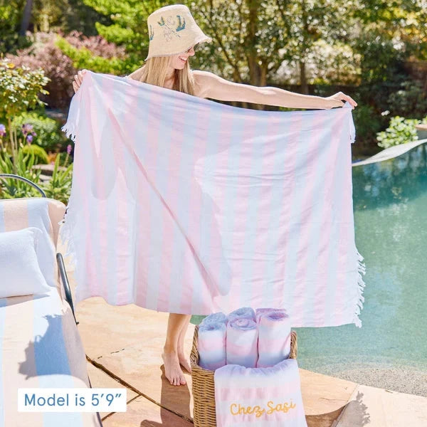 Packable Beach Towel - Pink Punch Beach Towels Weezie 