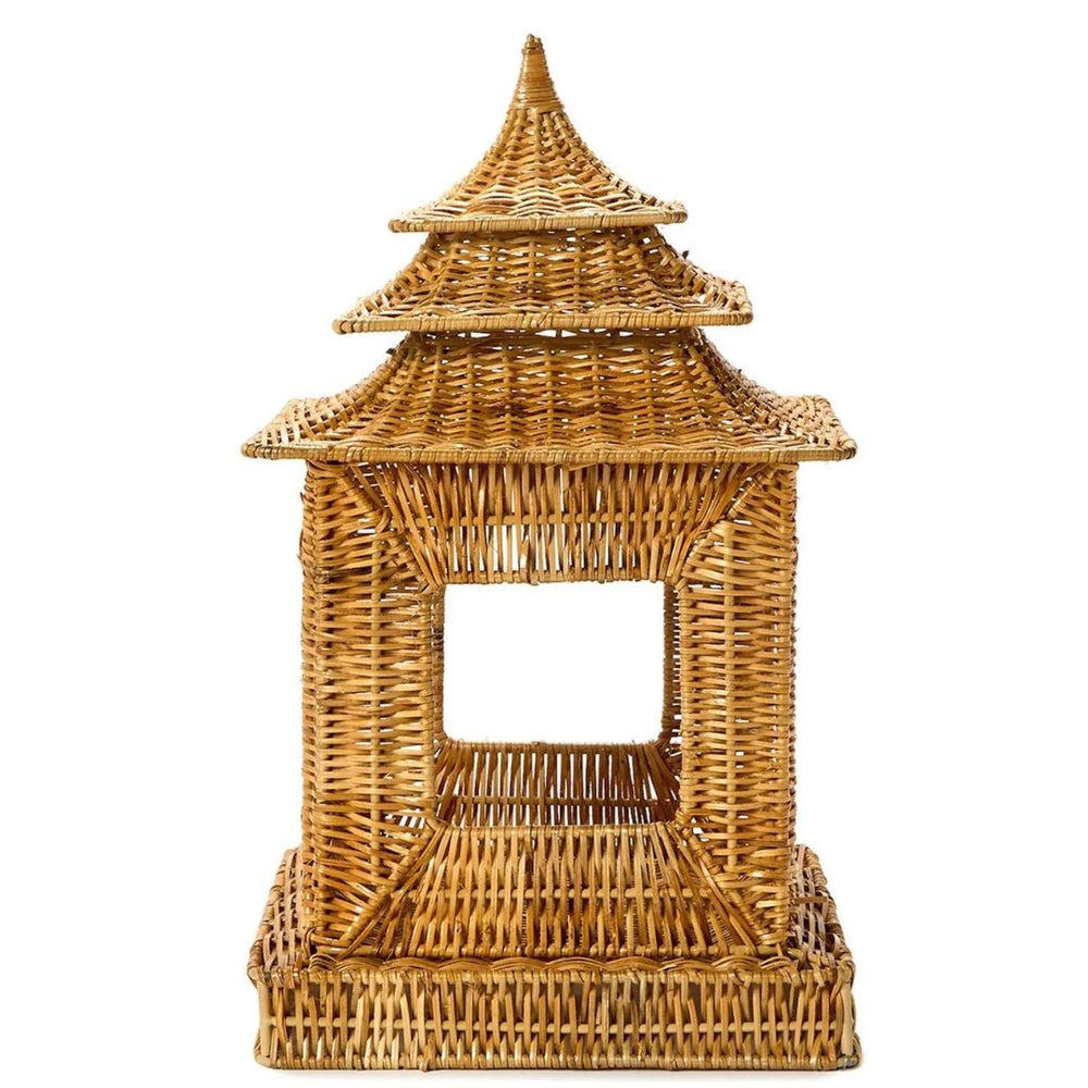 Pagodas Rattan Lanterns Home Decor Two's Company Large 