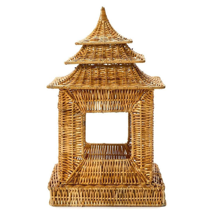 Pagodas Rattan Lanterns Home Decor Two's Company Large 