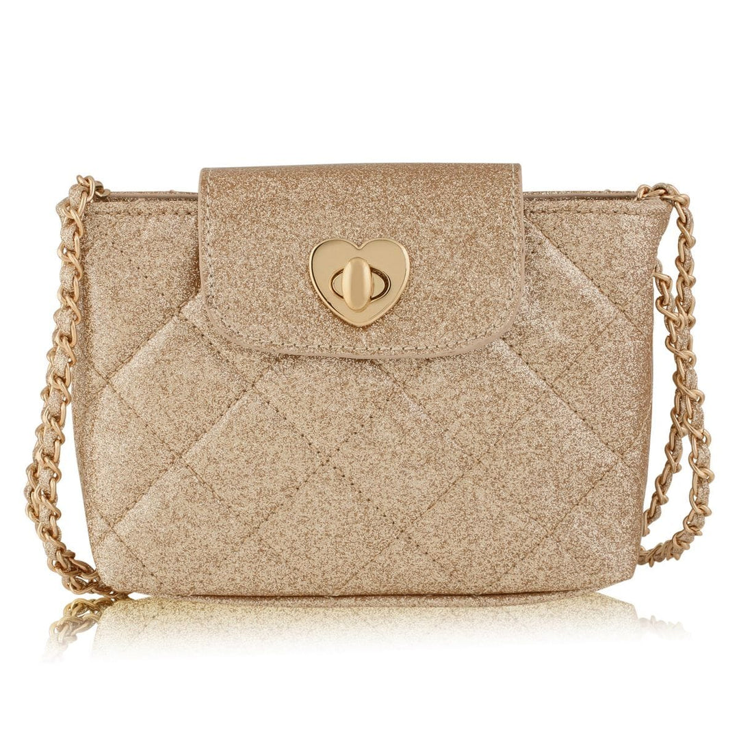Paige Purse - Gold Glitter Girl Purse Carrying Kind 
