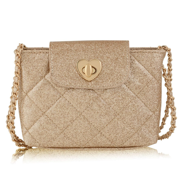 Paige Purse - Gold Glitter Girl Purse Carrying Kind 