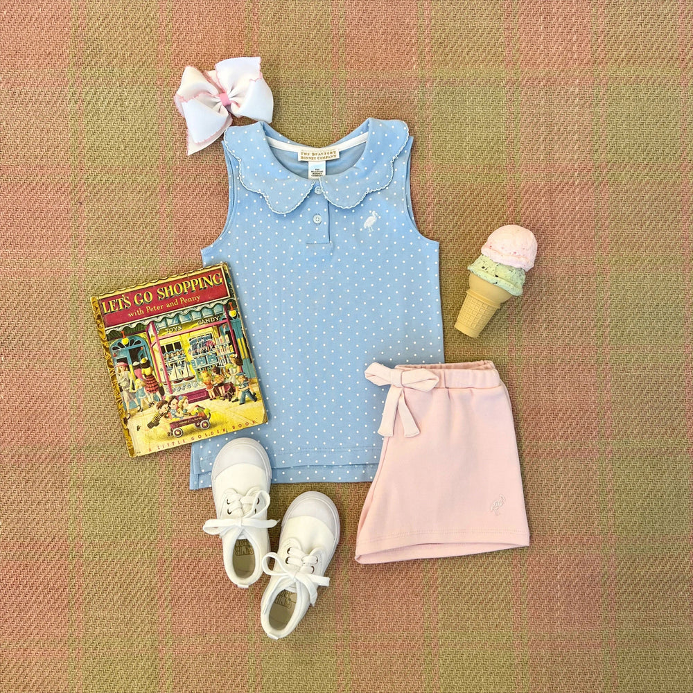 Paige's Playful Polo & Onesie - Beale Street Blue Girl Shirt Beaufort Bonnet 