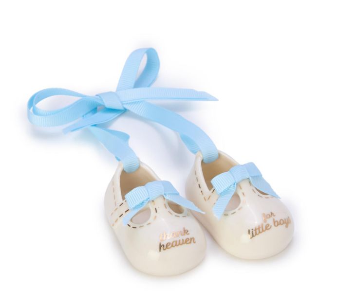 Pair of Baby Shoes - Baby's First Christmas Ornament Christmas Ornament Two's Company Blue 