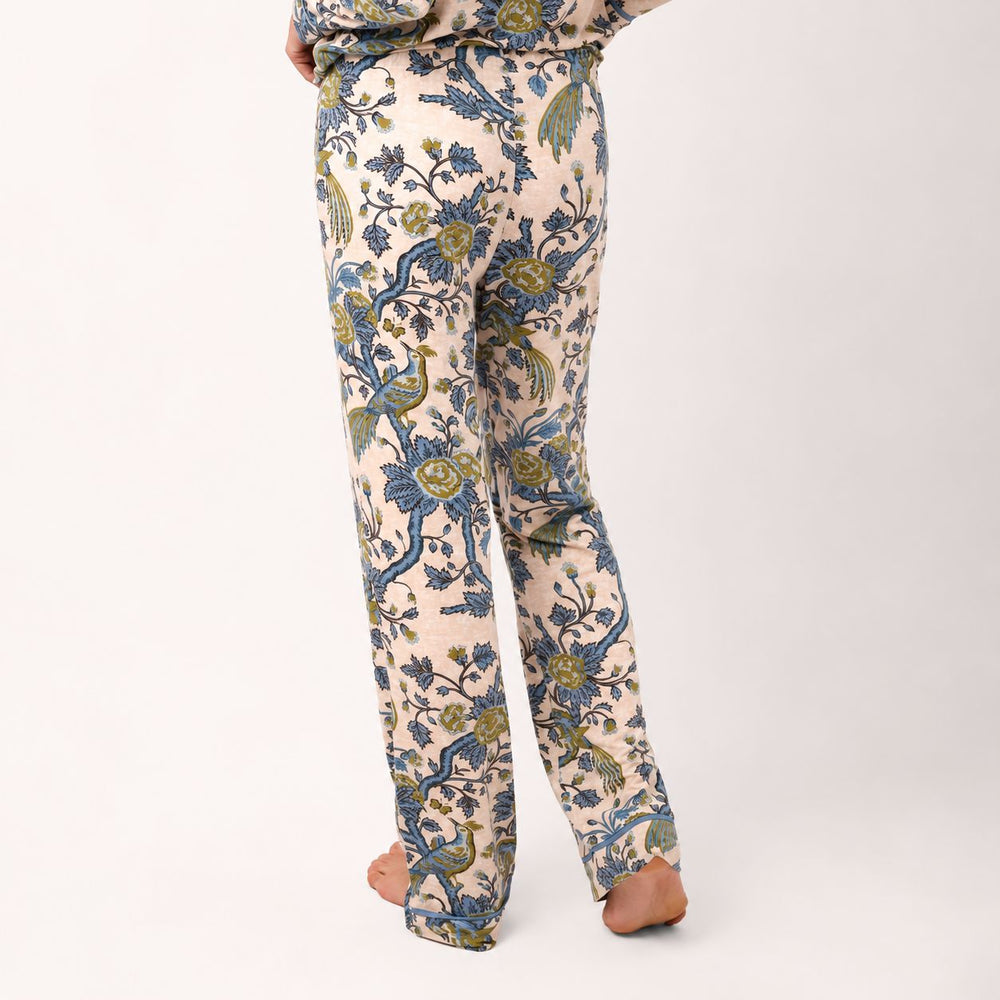 Pajama Pant - Japonica Bird Green Womens Pajamas Spartina 