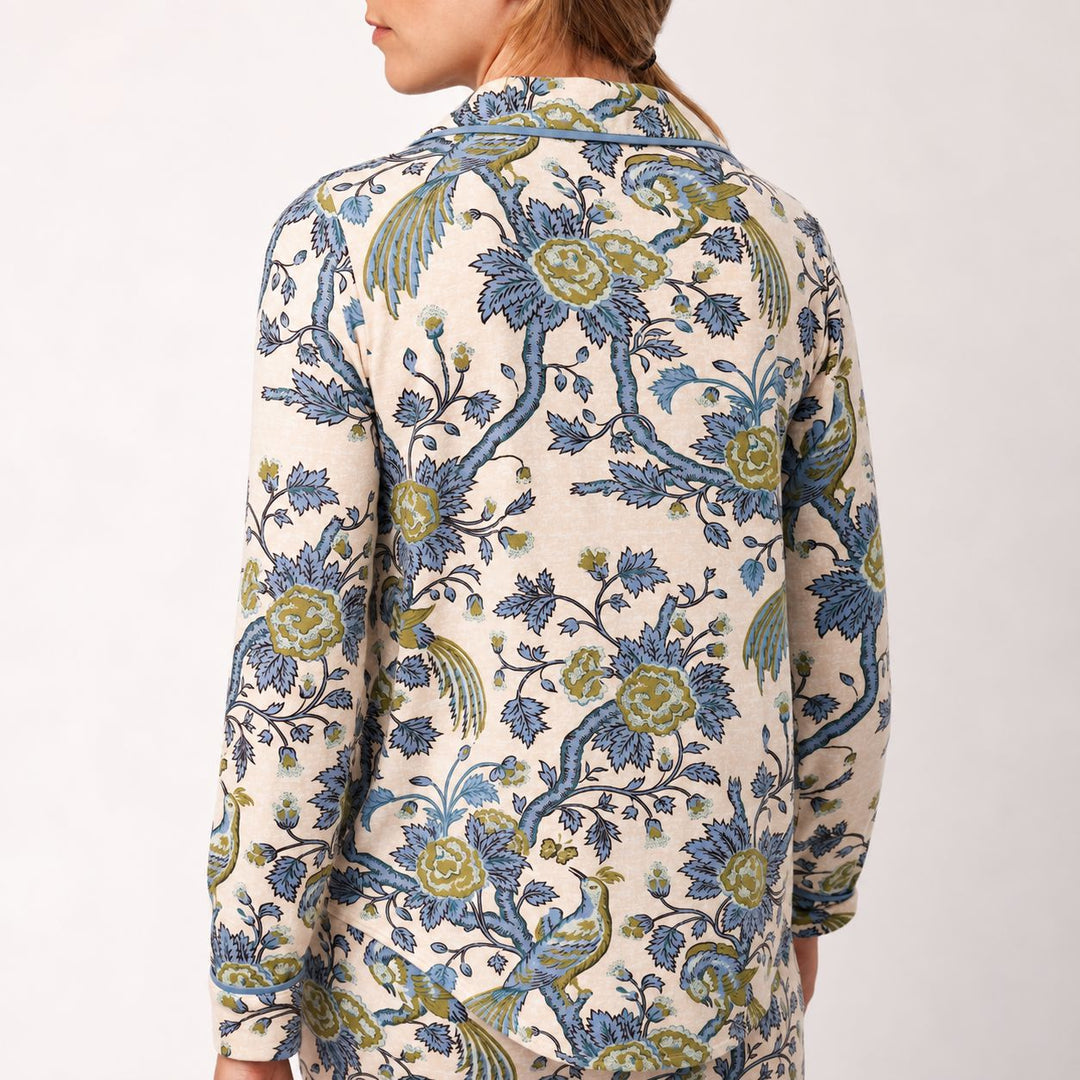 Pajama Top - Japonica Bird Green Womens Pajamas Spartina 
