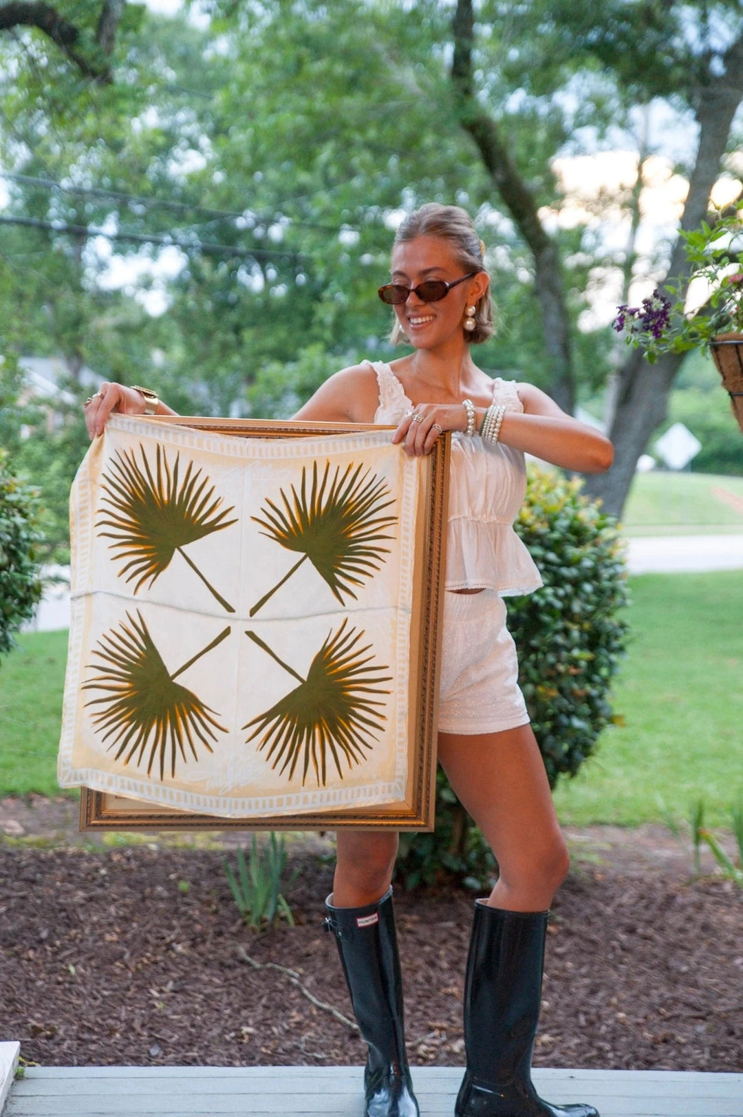 Palme Silk Scarf Scarf KB's Canvas 