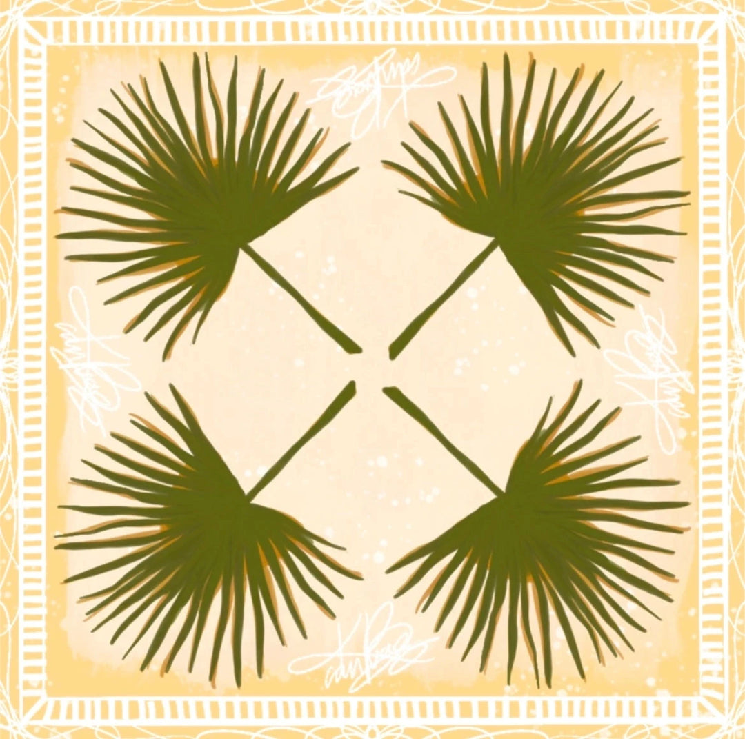 Palme Silk Scarf Scarf KB's Canvas 