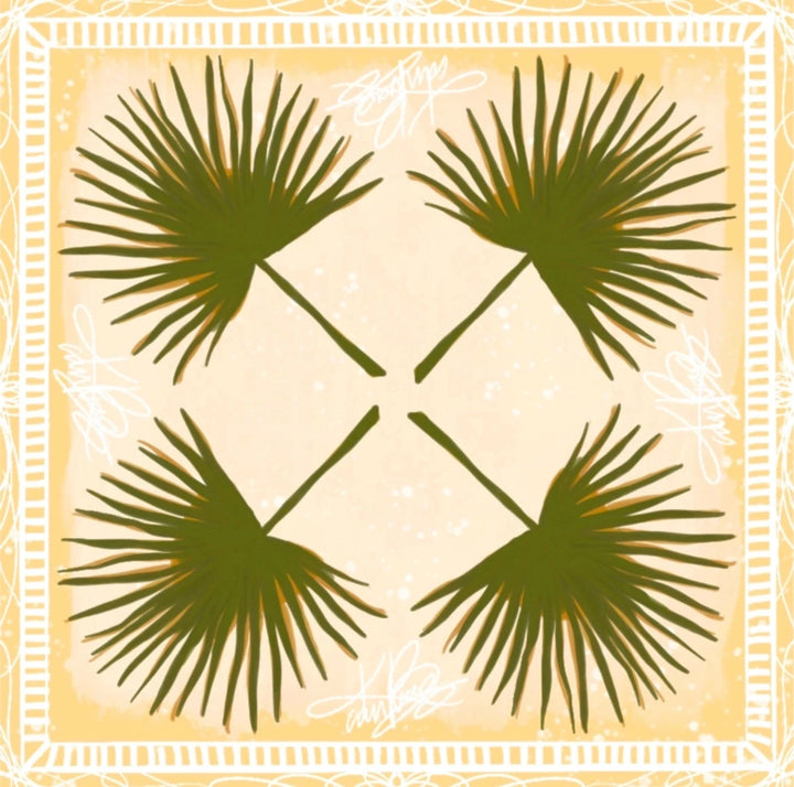 Palme Silk Scarf Scarf KB's Canvas 