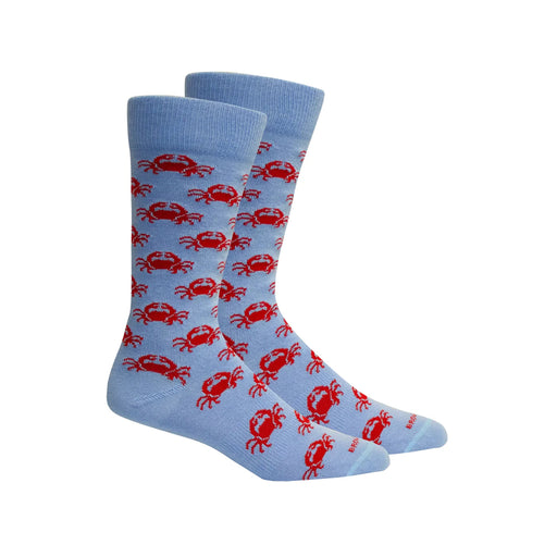 Pamlico Crab Socks - Della Blue Mens Socks Brown Dog 