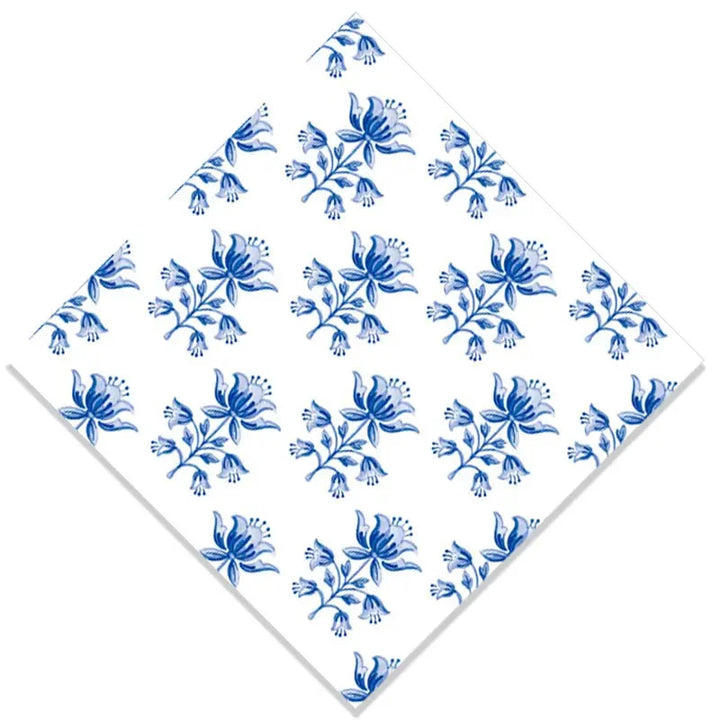 Paper Cocktail Napkins - Tulip Block Print Cocktail Napkins WH Hostess 