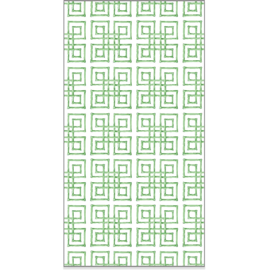 Paper Guest Towel - Green Bamboo Fret Guest Towels WH Hostess 