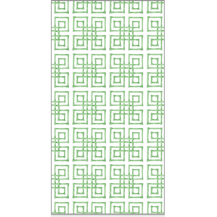 Paper Guest Towel - Green Bamboo Fret Guest Towels WH Hostess 